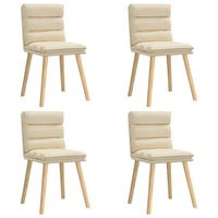 Sedie da Pranzo 4 pz Crema in Tessuto 3315400