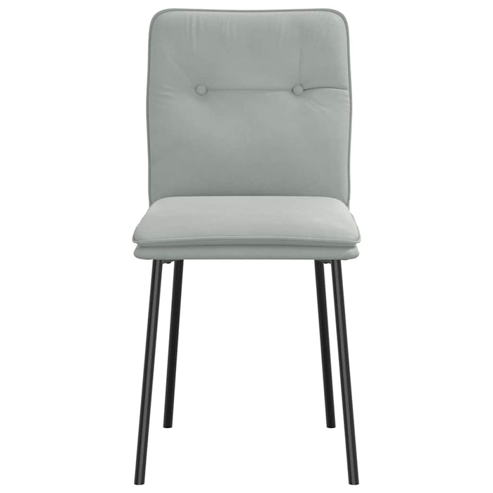 Sedie da Pranzo 4 pz Grigio Chiaro in Velluto 3315409