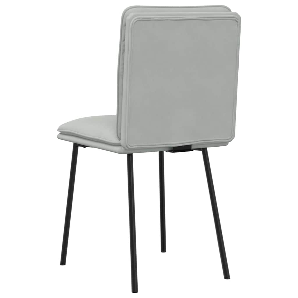 Sedie da Pranzo 4 pz Grigio Chiaro in Velluto 3315409