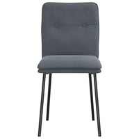 Sedie da Pranzo 4 pz Grigio Scuro in Velluto 3315410