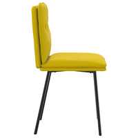 Sedie da Pranzo 4 pz Gialle in Velluto 3315416