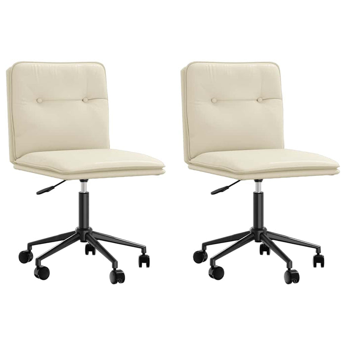 Sedie da Pranzo 2 pz Crema in Similpelle 3315420