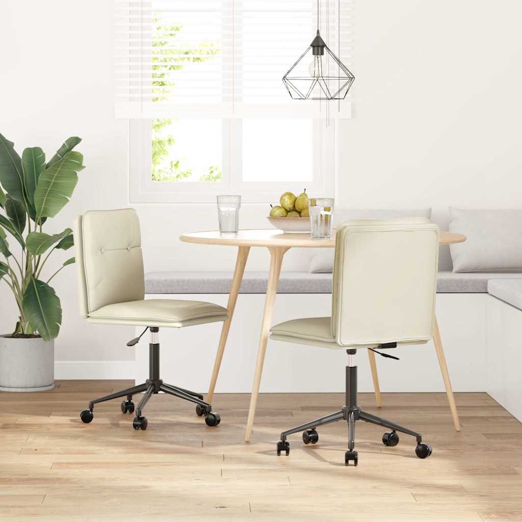 Sedie da Pranzo 2 pz Crema in Similpelle 3315420