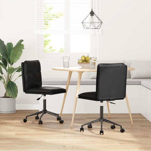 Sedie da Pranzo 2 pz Nere in Similpelle 3315424