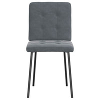 Sedie da Pranzo 6 pz Grigio Scuro in Velluto 3315428