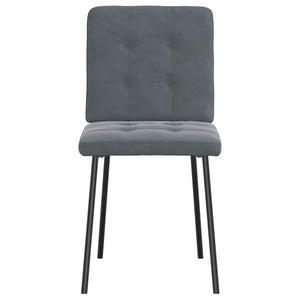 Sedie da Pranzo 6 pz Grigio Scuro in Velluto