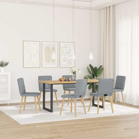 Sedie da Pranzo 6 pz Grigio Chiaro in Tessuto 3315438