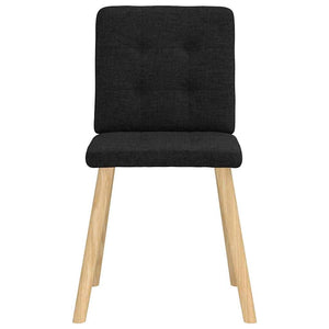 Sedie da Pranzo 6 pz Nere in Tessuto