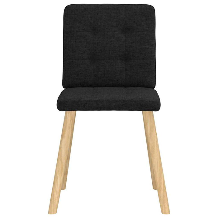 Sedie da Pranzo 6 pz Nere in Tessuto