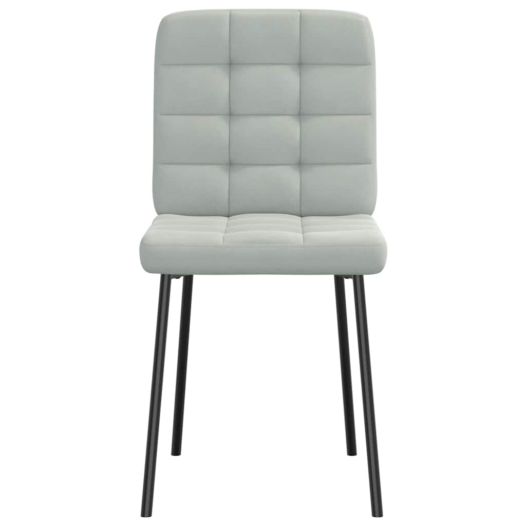 Sedie da Pranzo 6 pz Grigio Chiaro in Velluto 3315450