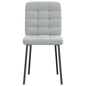 Sedie da Pranzo 6 pz Grigio Chiaro in Velluto 3315450