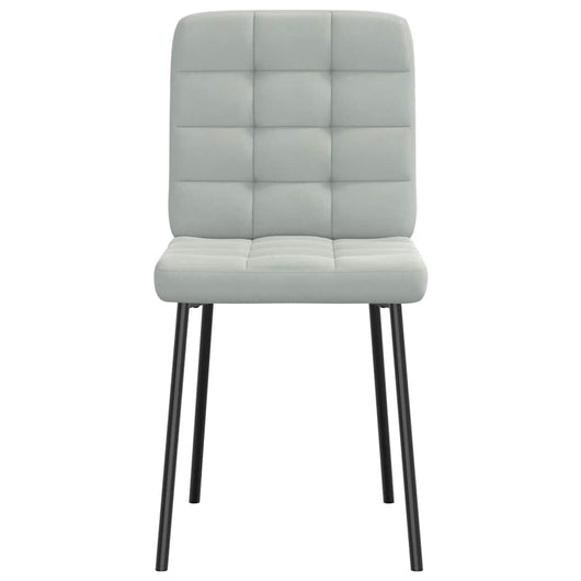 Sedie da Pranzo 6 pz Grigio Chiaro in Velluto 3315450