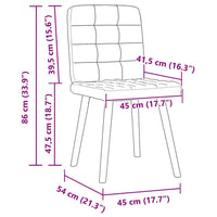 Sedie da Pranzo 6 pz Marrone Scuro in Tessuto 3315465