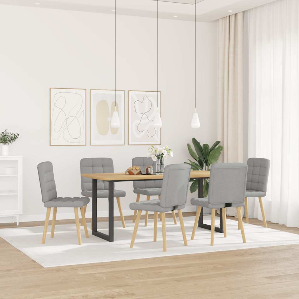 Sedie da Pranzo 6 pz Grigio Nuvola in Tessuto 3315470