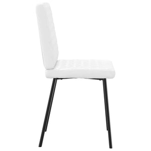 Sedie da Pranzo 6 pz Bianche in Similpelle 3315489