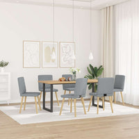 vidaXL Sedie da Pranzo 6 pz Grigio Chiaro in Tessuto