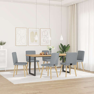 vidaXL Sedie da Pranzo 6 pz Grigio Chiaro in Tessuto