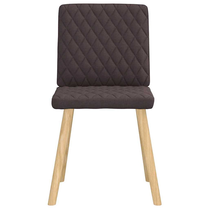 Sedie da Pranzo 6 pz Marrone Scuro in Tessuto