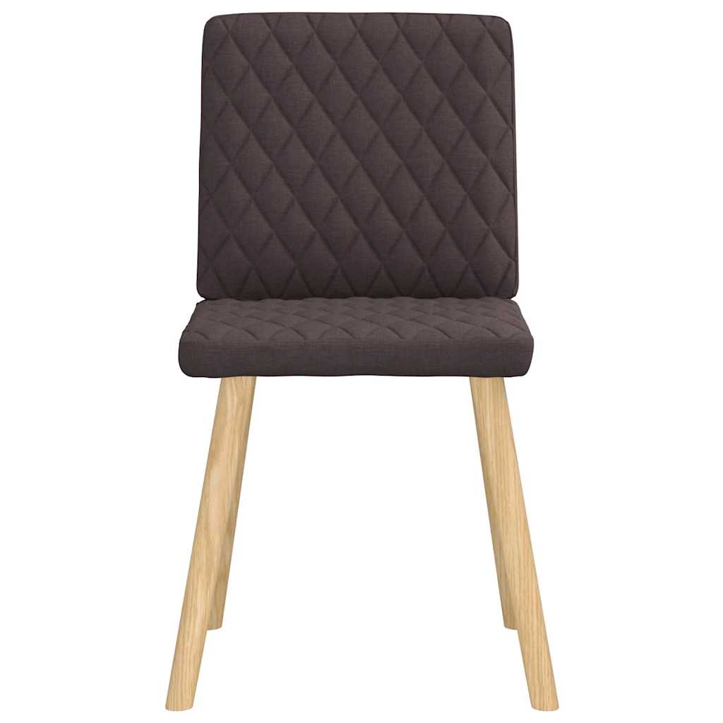 Sedie da Pranzo 6 pz Marrone Scuro in Tessuto 3315495