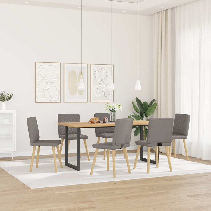 Sedie da Pranzo 6 pz Grigio Talpa in Tessuto 3315497