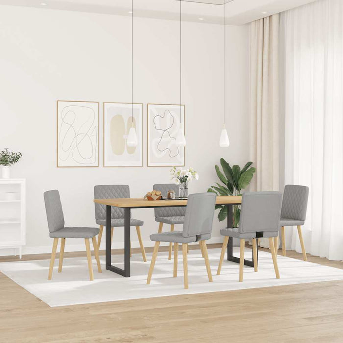 Sedie da Pranzo 6 pz Grigio Nuvola in Tessuto 3315500