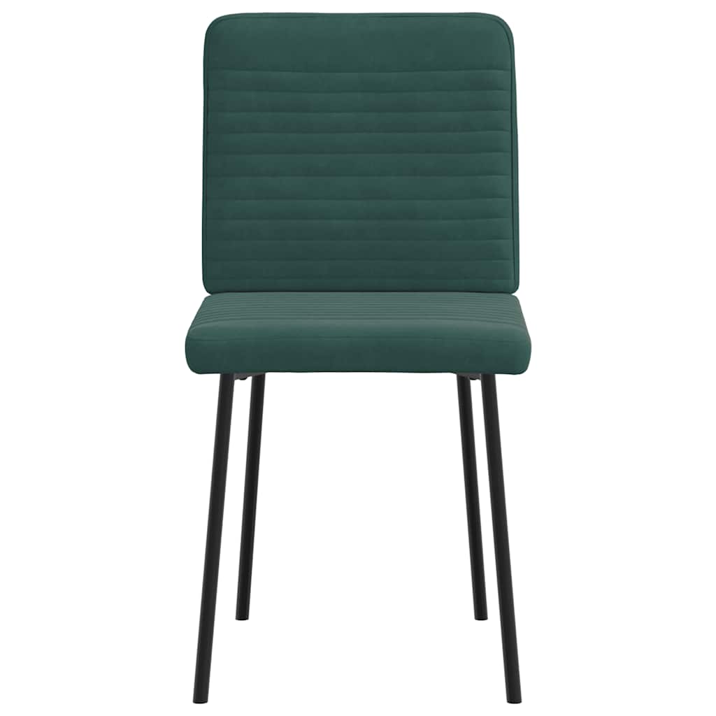 Sedie da Pranzo 6 pz Verde Scuro in Velluto 3315505