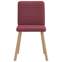 Sedie da Pranzo 6 pz Rosso Vino in Tessuto 3315517