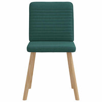 Sedie da Pranzo 6 pz Verde Scuro in Tessuto