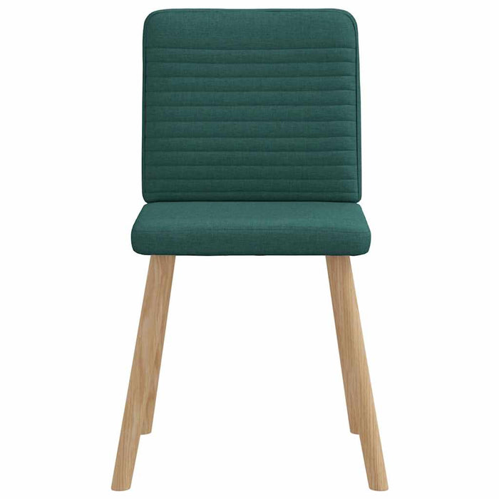 Sedie da Pranzo 6 pz Verde Scuro in Tessuto