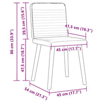 Sedie da Pranzo 6 pz in Lino 3315525