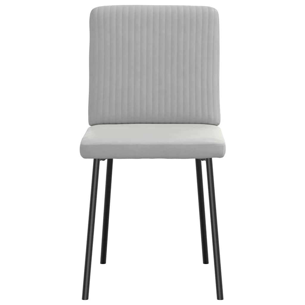 Sedie da Pranzo 6 pz Grigio Chiaro in Velluto 3315556