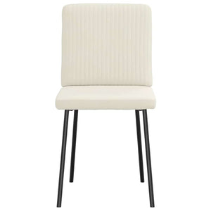 Sedie da Pranzo 6 pz Crema in Velluto 3315565