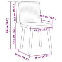 Sedie da Pranzo 6 pz Nere in Tessuto 3315569