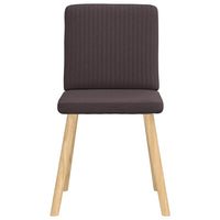 Sedie da Pranzo 6 pz Marrone Scuro in Tessuto