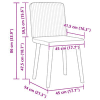 vidaXL Sedie da Pranzo 6 pz Blu Jeans in Tessuto