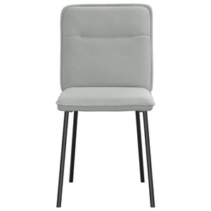 Sedie da Pranzo 6 pz Grigio Chiaro in Velluto 3315579