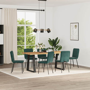 Sedie da Pranzo 6 pz Verde Scuro in Velluto 3315581