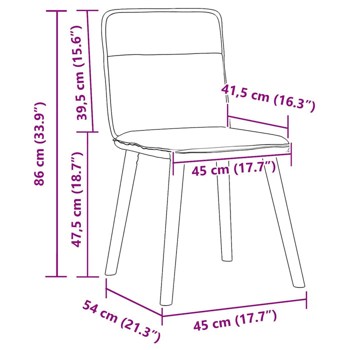 Sedie da Pranzo 6 pz Blu in Tessuto 3315598