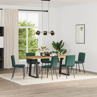 Sedie da Pranzo 6 pz Verde Scuro in Velluto 3315616