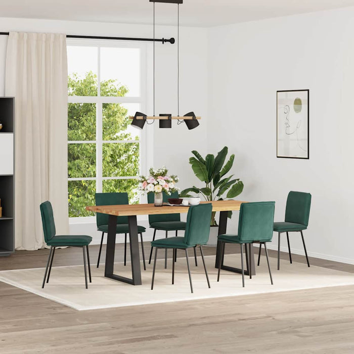 Sedie da Pranzo 6 pz Verde Scuro in Velluto 3315616