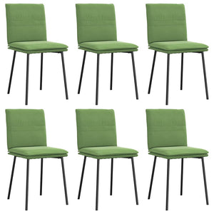 Sedie da Pranzo Girevoli 6 pz Verde Chiaro in Velluto 3315617