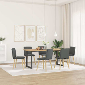 Sedie da Pranzo 6 pz Grigio Scuro in Tessuto 3315626