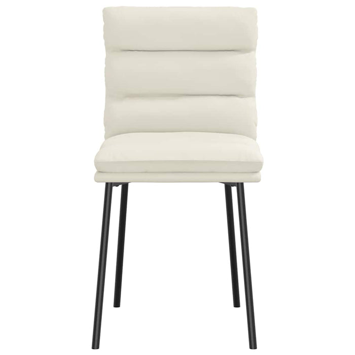 Sedie da Pranzo 6 pz Crema in Velluto 3315661