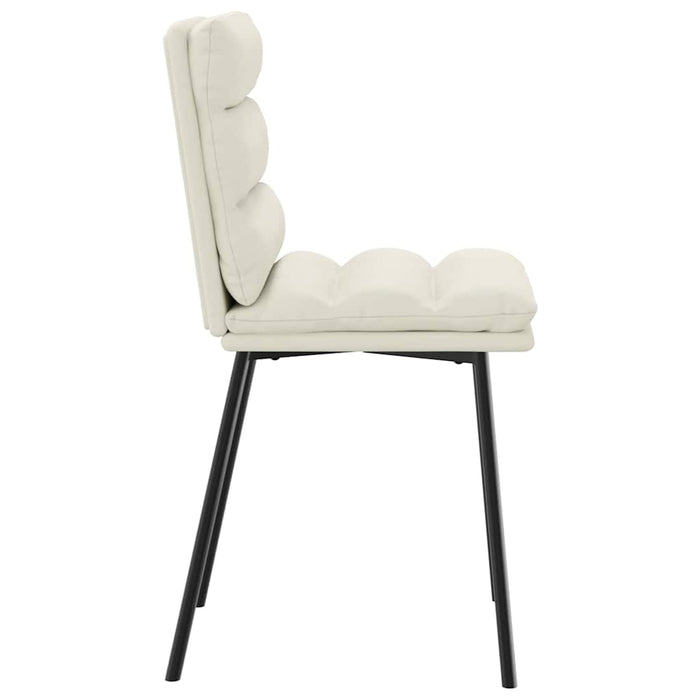 Sedie da Pranzo 6 pz Crema in Velluto 3315661