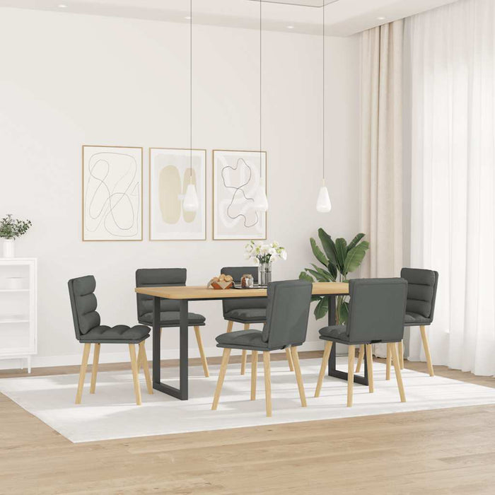 Sedie da Pranzo 6 pz Grigio Scuro in Tessuto 3315664