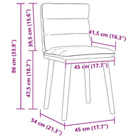 Sedie da Pranzo 6 pz Nere in Tessuto 3315665
