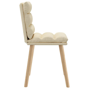 Sedie da Pranzo 6 pz Crema in Tessuto 3315670