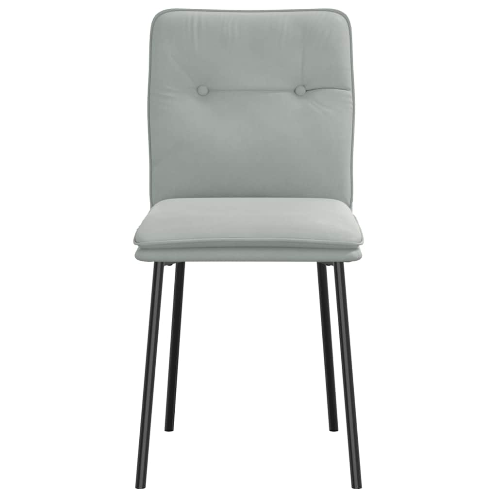Sedie da Pranzo 6 pz Grigio Chiaro in Velluto 3315679