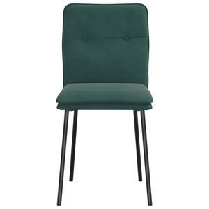 Sedie da Pranzo 6 pz Verde Scuro in Velluto 3315681