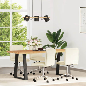 Sedie da Pranzo 4 pz Crema in Similpelle 3315690